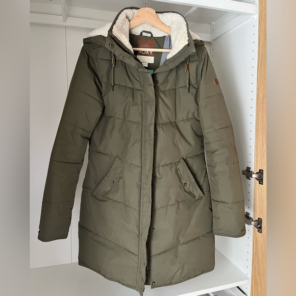 Roxy Ellie Hooded Waterproof Puffer Jacket Sz Small (no fur included) - Picture 2 of 8